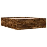 vidaXL Cadre de lit chêne fumé 150x200 cm bois d'ingénierie