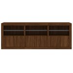 vidaXL Buffet avec lumières LED chêne marron 181 5x37x67 cm