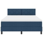 vidaXL Lit à sommier avec matelas & lumière LED bleue 140x200 cm Tissu