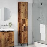 vidaXL Meuble de salle de bain haut Bois ancien 31.5 x 33 x 190 cm