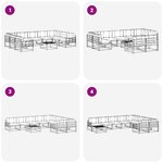 vidaXL Ensemble de canapés d'extérieur 10 Pièces Blanc et gris clair
