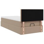 vidaXL Cadre de lit ottoman et matelas cappuccino 100x200cm similicuir