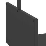 vidaXL Portant de bois chauffage noir 40x40x40 cm