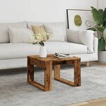 vidaXL Table d'appoint vieux bois 50x50x35 cm bois d'ingénierie