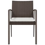 vidaXL Chaises de jardin coussins lot de 4 marron 56 5x57x83 cm rotin