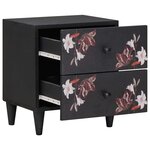 vidaXL Table de chevet avec tiroir 2 Pièces Marron 40 x 33 5 x 46 cm