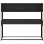 vidaXL Table console noir 90x35x80 cm bois d'ingénierie