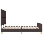 vidaXL Cadre de lit avec tête de lit Marron foncé 160 x 200 cm tissu