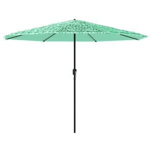 vidaXL Parasol de jardin avec mât en acier vert 388x388x248 cm