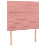 vidaXL Cadre de lit avec tête de lit Rose 90x200 cm Velours