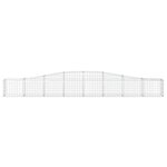 vidaXL Paniers à gabions arqués 7 Pièces 400x30x40/60 cm Fer galvanisé