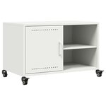 vidaXL Meuble TV blanc 68x39x43 5 cm acier
