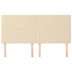 vidaXL Tête de lit Crème 160x5x118/128 cm Tissu