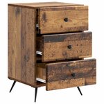 vidaXL Cabinet de chevet avec tiroir Bois ancien 43 x 41 x 66 5 cm