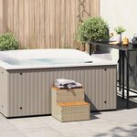 VidaXL Marche bain remous beige 50x50x50 5 cm polyrotin acacia massif