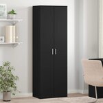 vidaXL Buffet haut noir 60x35x180 cm bois d’ingénierie