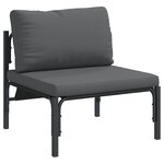 vidaXL Ensemble de canapé de jardin 4 Pièces Anthracite Acier