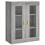 vidaXL Armoire murale sonoma gris 69 5x34x90 cm