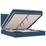 VidaXL Cadre de lit ottoman avec matelas bleu 200x200cm tissu