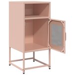 vidaXL Table de chevet rose 36x39x78 cm acier laminé à froid