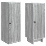 vidaXL Ensemble de Meubles 2 Pièces Sonoma gris 34 5 x 33 x 90 cm