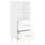 vidaXL Buffet Blanc brillant 34 5x34x90 cm Bois d'ingénierie