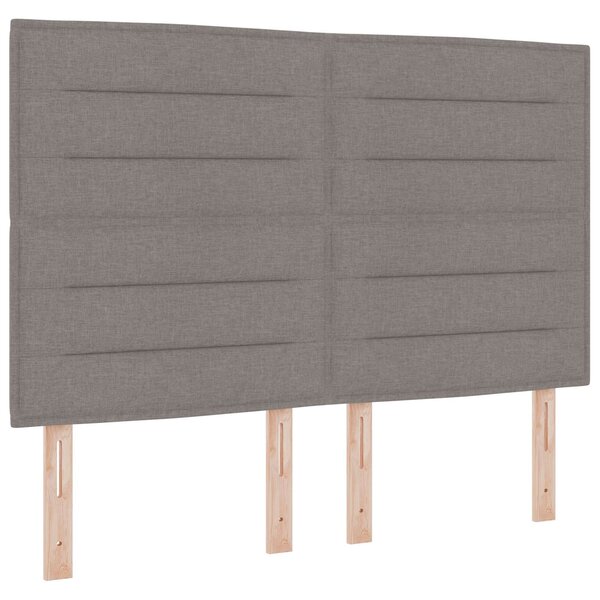 vidaXL Tête de lit LED avec bandes LED Taupe 160 cm tissu