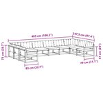 vidaXL Ensemble de canapés d'extérieur 10 pc Naturel et Beige