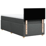 vidaXL Sommier à lattes de lit et matelas Gris foncé 90x190 cm Tissu