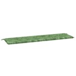 vidaXL Coussin de banc de jardin Motif de feuille 180x50x4 cm Tissu Oxford