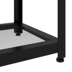 Vidaxl table basse marron foncé et noir 90x45x45 cm mdf et fer