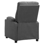 vidaXL Fauteuil de massage Gris clair Tissu