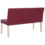 vidaXL Banc 139 5 cm Rouge bordeaux Similicuir