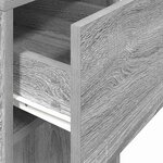 vidaXL Support de tour d'ordinateur et tiroir sonoma gris 30x44x74 cm