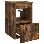 vidaXL Armoire de salle de bain Chêne fumé 30 x 41 x 50 cm