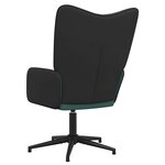 vidaXL Chaise de relaxation Vert foncé Velours et PVC