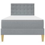 vidaXL Cadre de lit avec matelas Gris clair 80 x 200 cm tissu