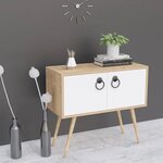Homemania armoire multi-usage tia 90x40x80 cm blanc et chêne