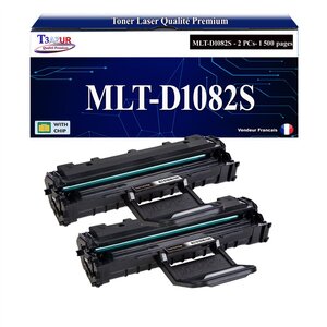 T3AZUR - 2x Toners compatibles avec Samsung MLTD1082S D1082S pour Samsung ML1640 ML1640K ML1641 ML1641K ML1642K ML1645 ML2240 ML2240K ML2241 ML2241K ML2451DK