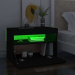 vidaXL Meuble TV avec lumières LED noir 60x35x40 cm