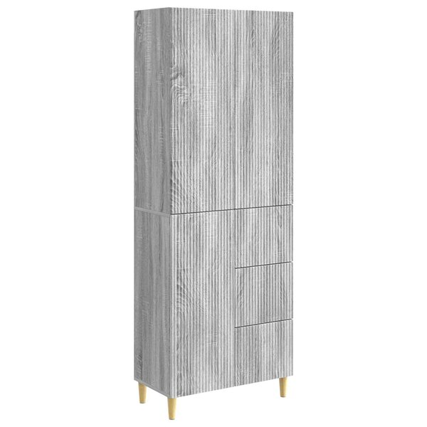 vidaXL Ensemble de Meubles 2 Pièces Sonoma gris 66 x 34 5 x 90 cm