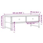 vidaXL Table basse noir 101x49x39 5 cm bois d'ingénierie