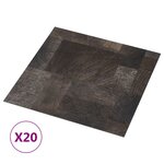 vidaXL Dalles de plancher autoadhésive 20 Pièces PVC Structure à bois
