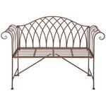 Esschert Design Banc de jardin métal de style anglais ancien MF009