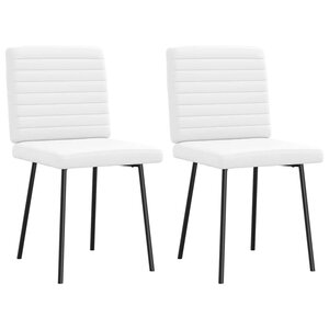 vidaXL Chaises à manger lot de 2 blanc similicuir