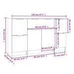 vidaXL Buffets 3 Pièces Chêne sonoma Bois d'ingénierie