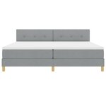 vidaXL Lit à ressort avec matelas & LED gris clair 200x200 cm en tissu