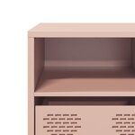 vidaXL Meuble TV rose 135x39x43 5 cm acier laminé à froid