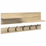 vidaXL Porte-manteau mural avec étagère Chêne sonoma 90 x 15 x 36 cm