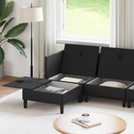 vidaXL Ensemble de meubles pour le salon 6 Pièces Noir Tissu